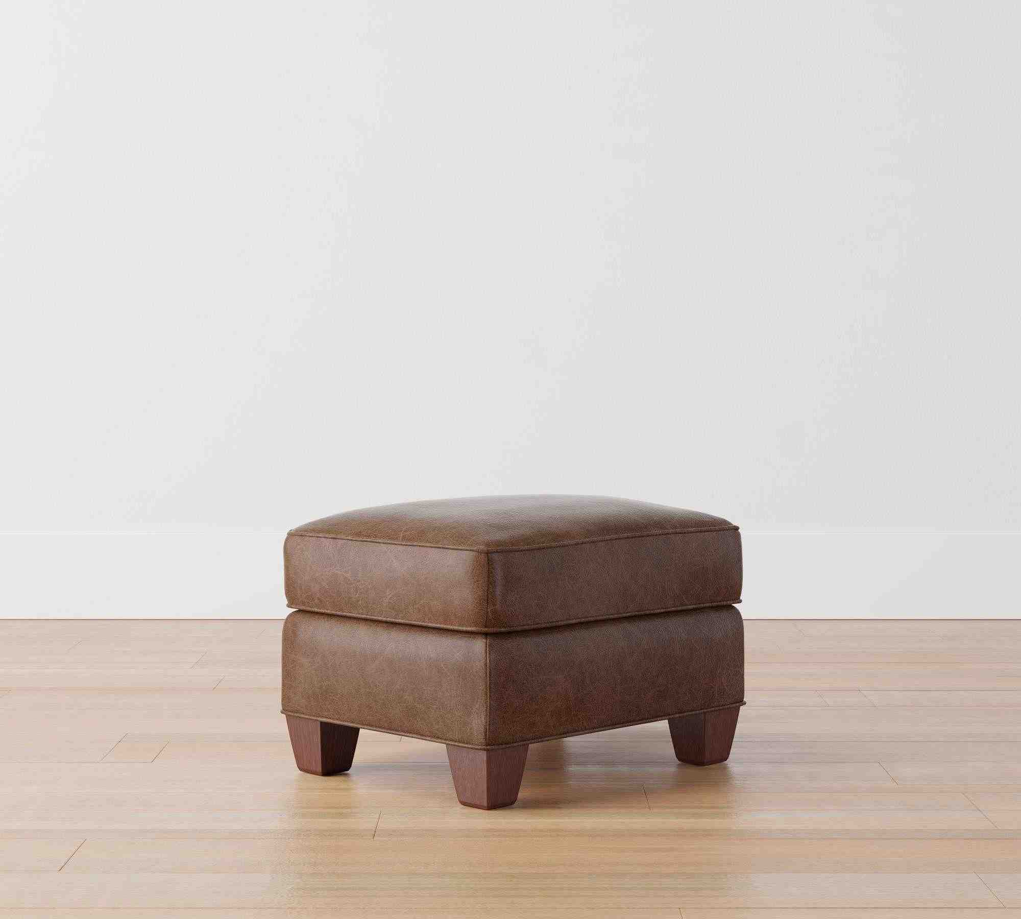 Irving Leather Storage Ottoman