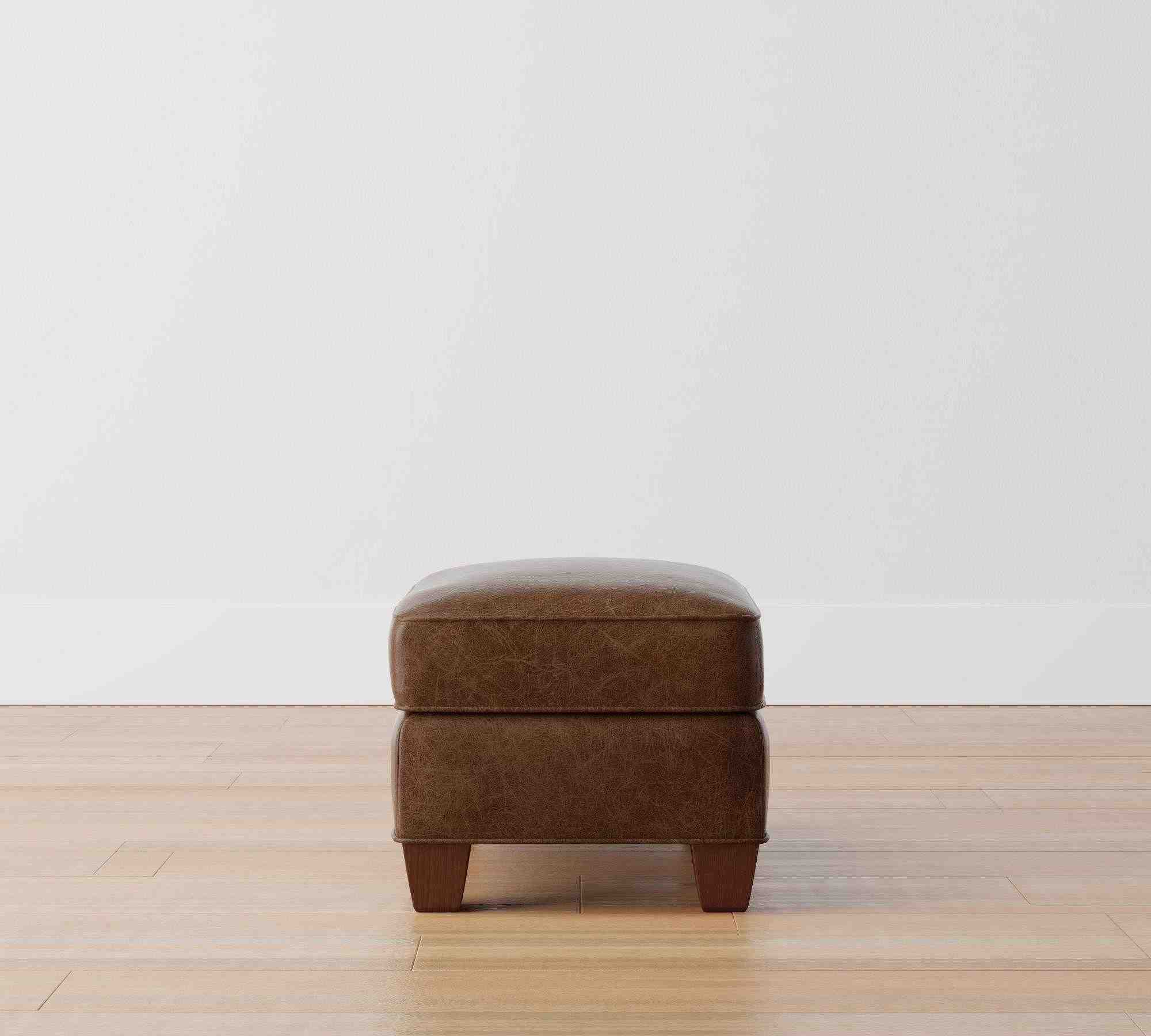 Irving Leather Storage Ottoman