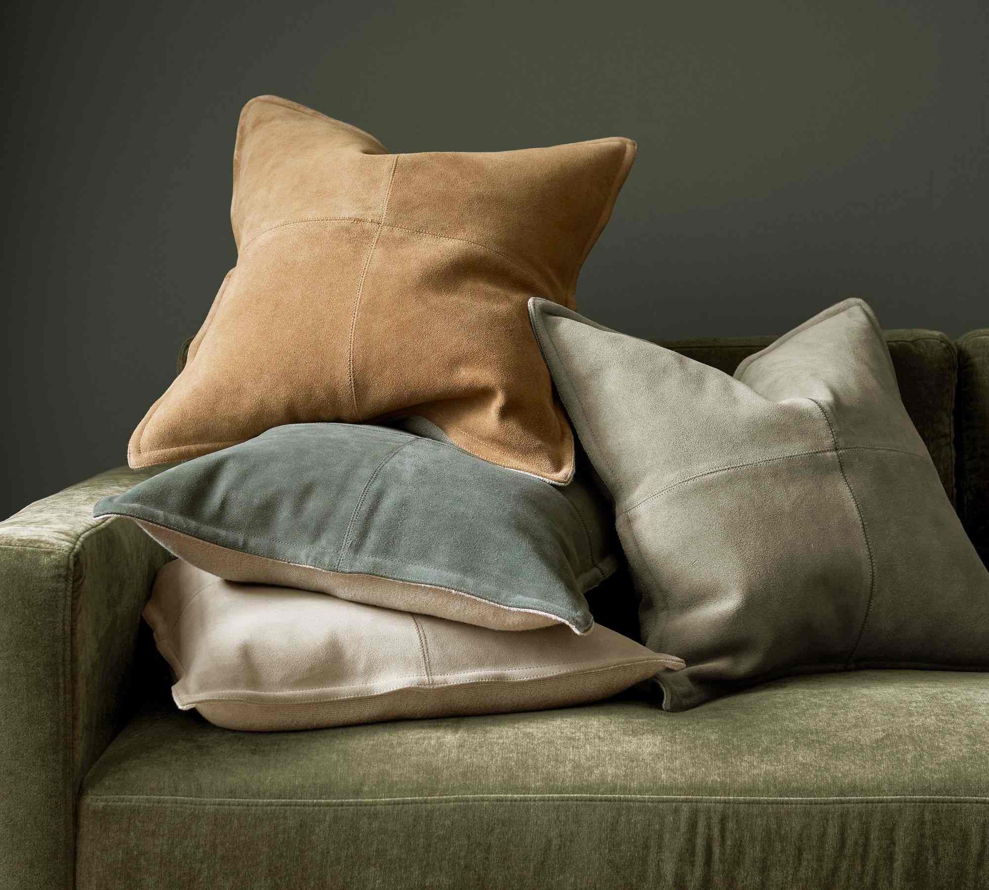 Pottery Barn | Pieced Suede Pillow Cover
