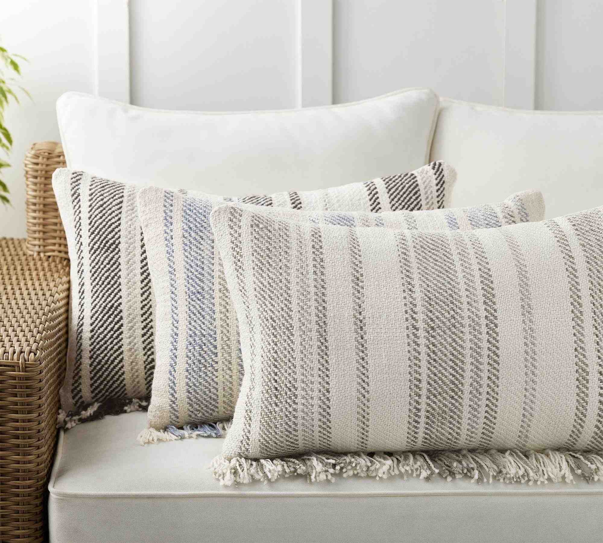 Adelaide Textured Lumbar Indoor/Outdoor Pillow