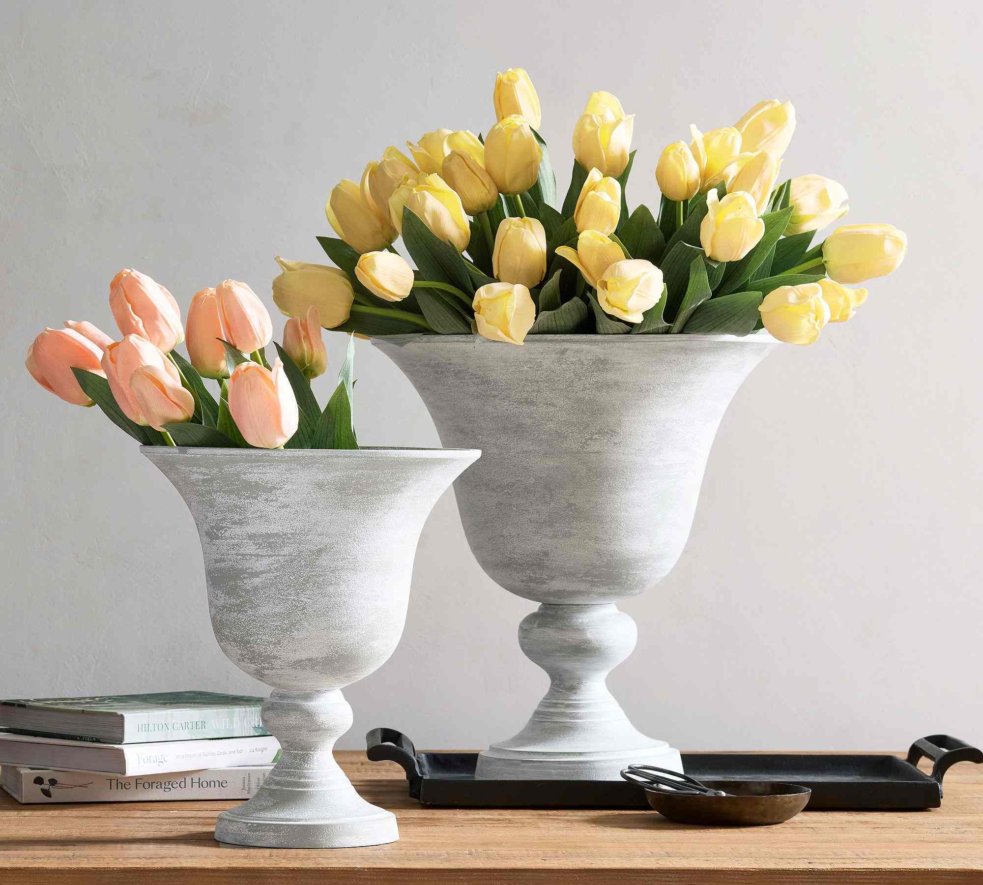 Pottery Barn | Zinc Pedestal Vase