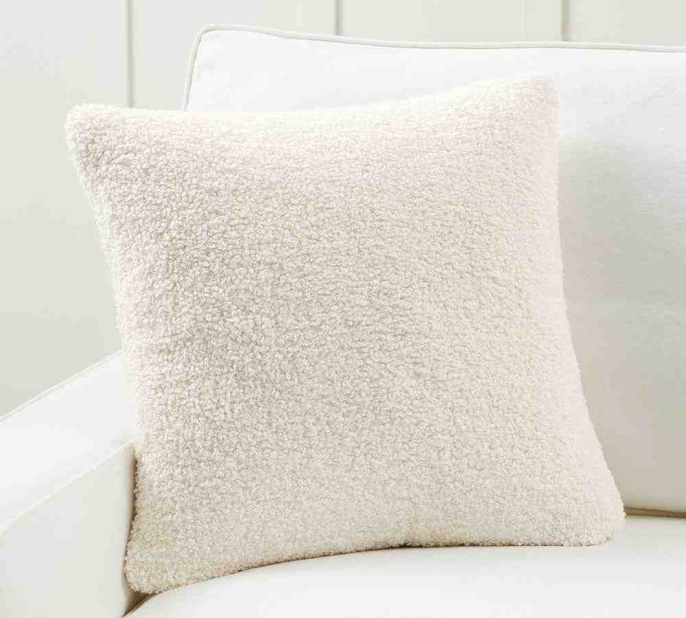 Cozy Teddy Faux Fur Pillow Cover, 20 x 20"