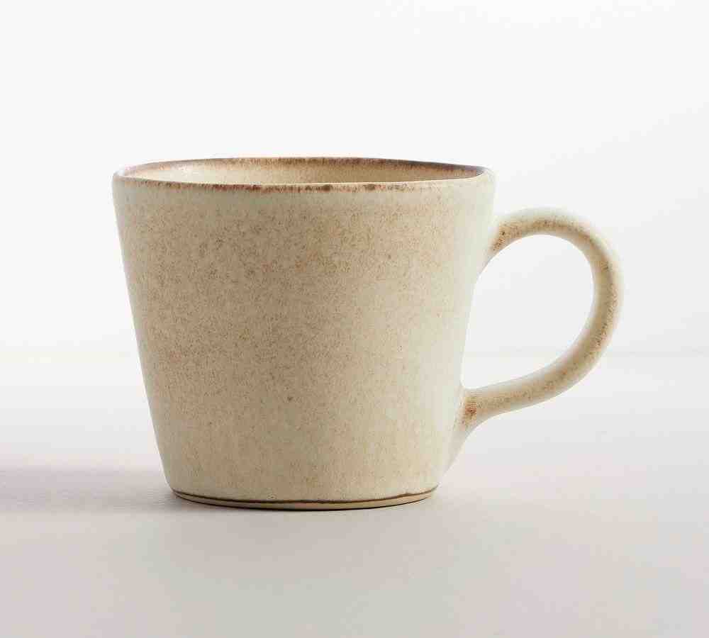 Larkin Reactive Glaze Stoneware Mugs- Set of 4 - Sand