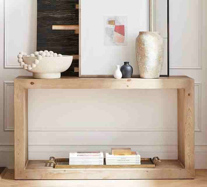 Folsom 52 Inches Open Console Table, Desert Pine