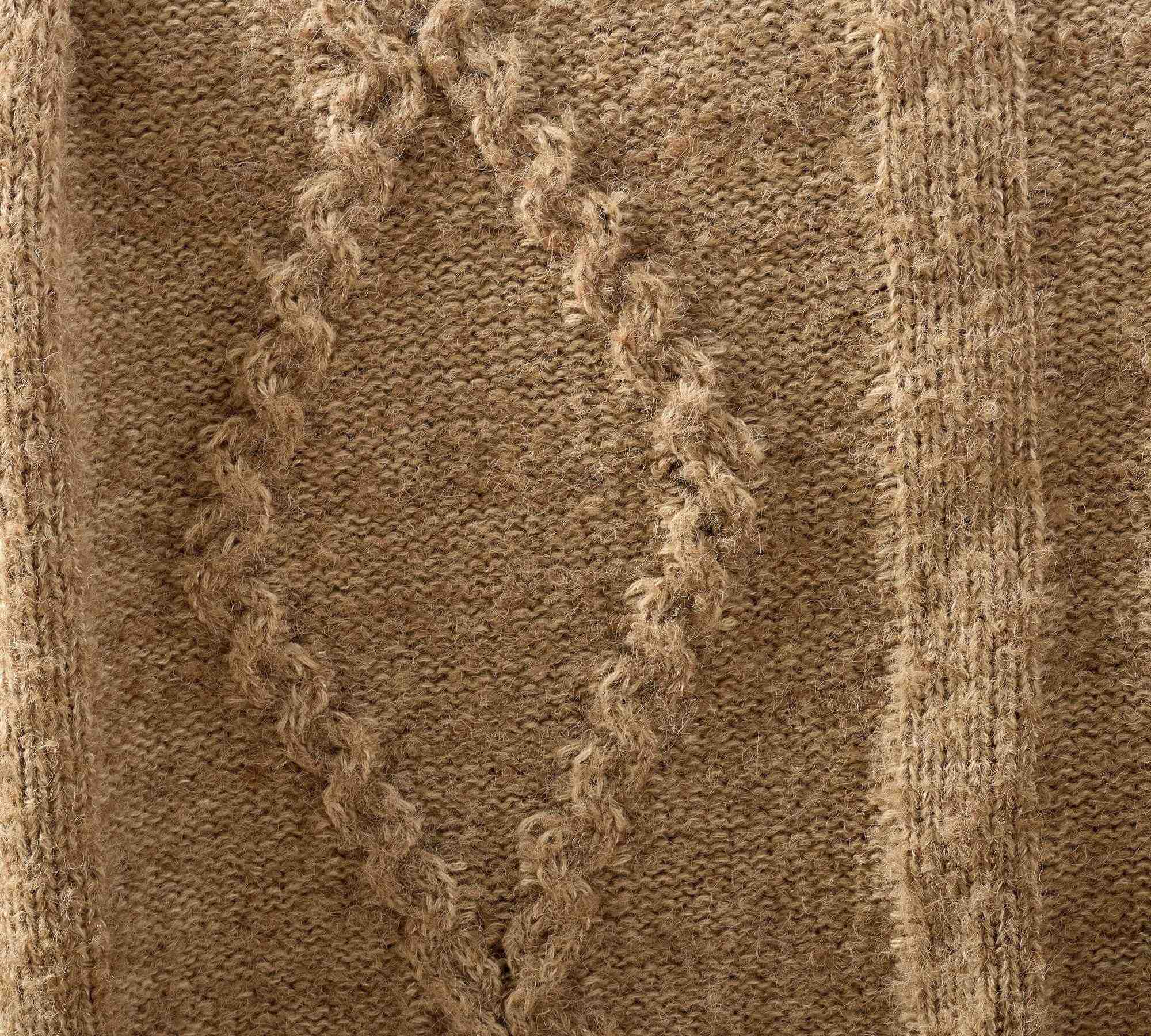 Diamond Cable Knit Throw