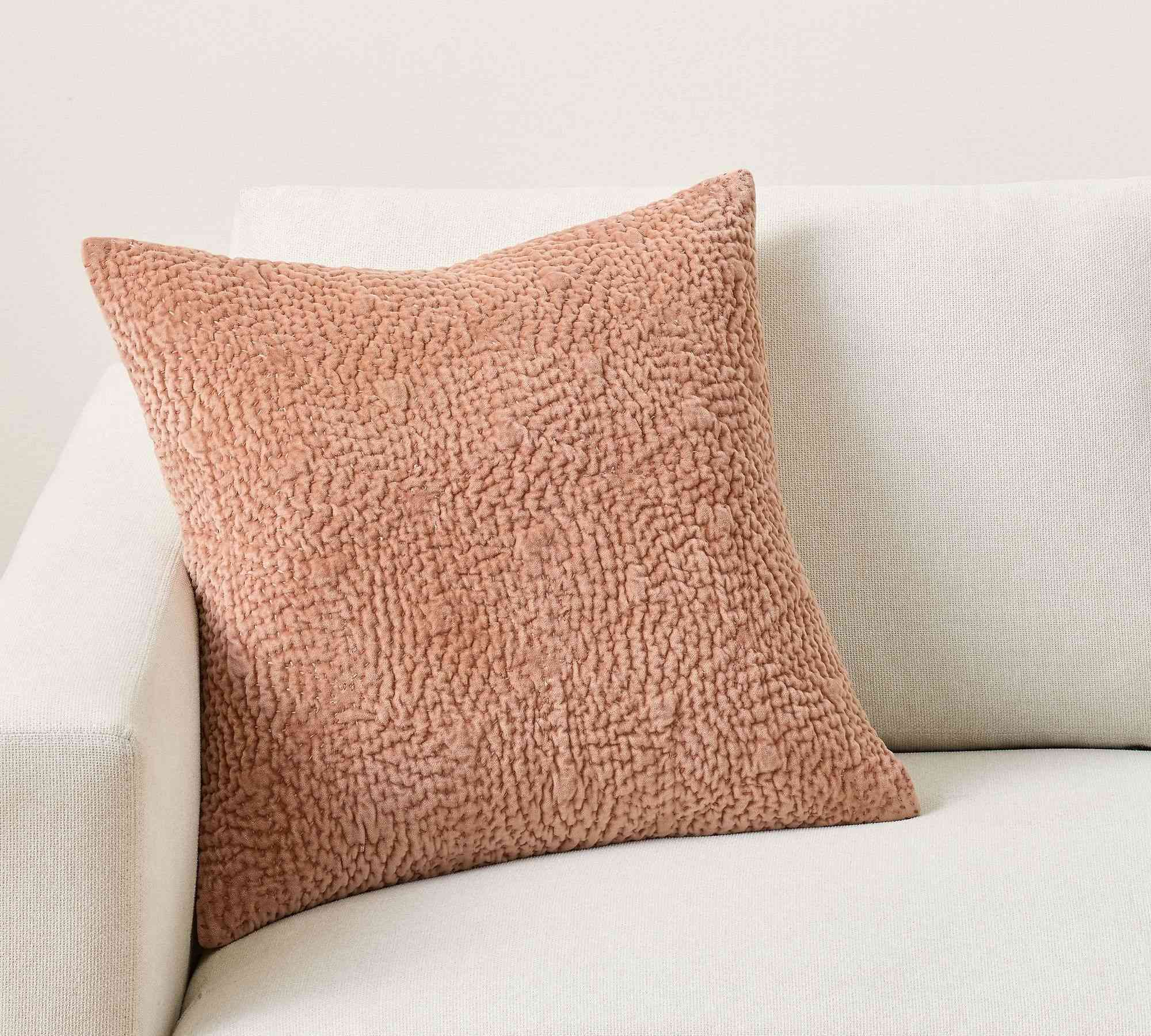 Follette Quilted Velvet Pillow