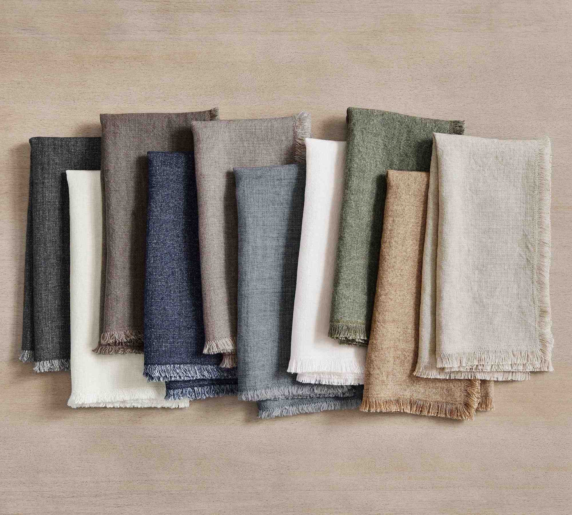 Frayed Oversized Linen Napkins - Set of 4