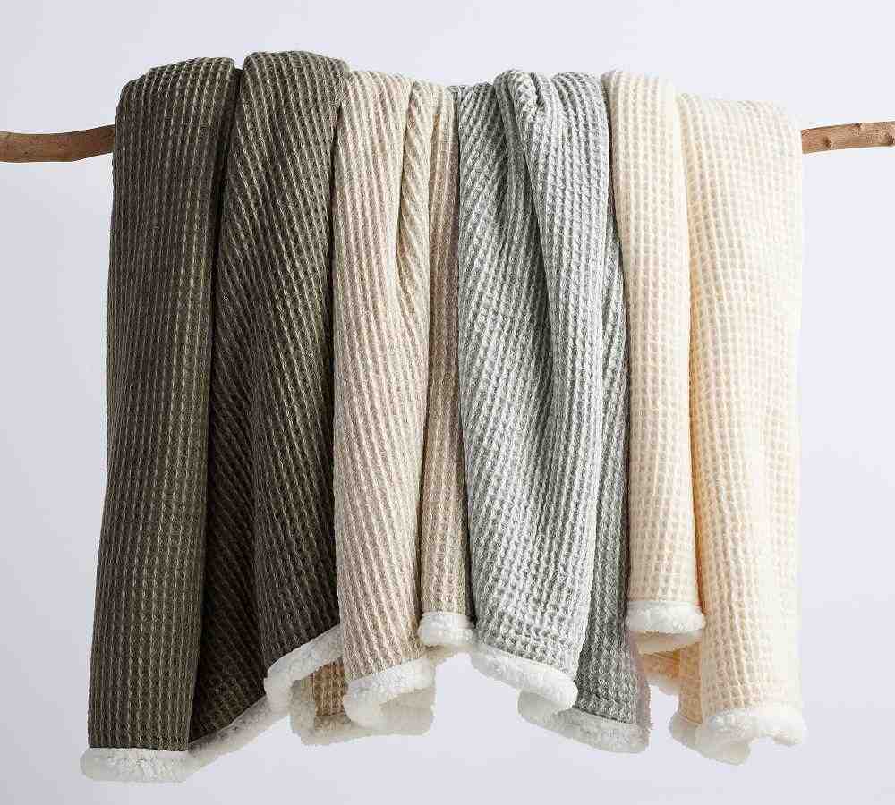 Waffle Sherpa Back Throw