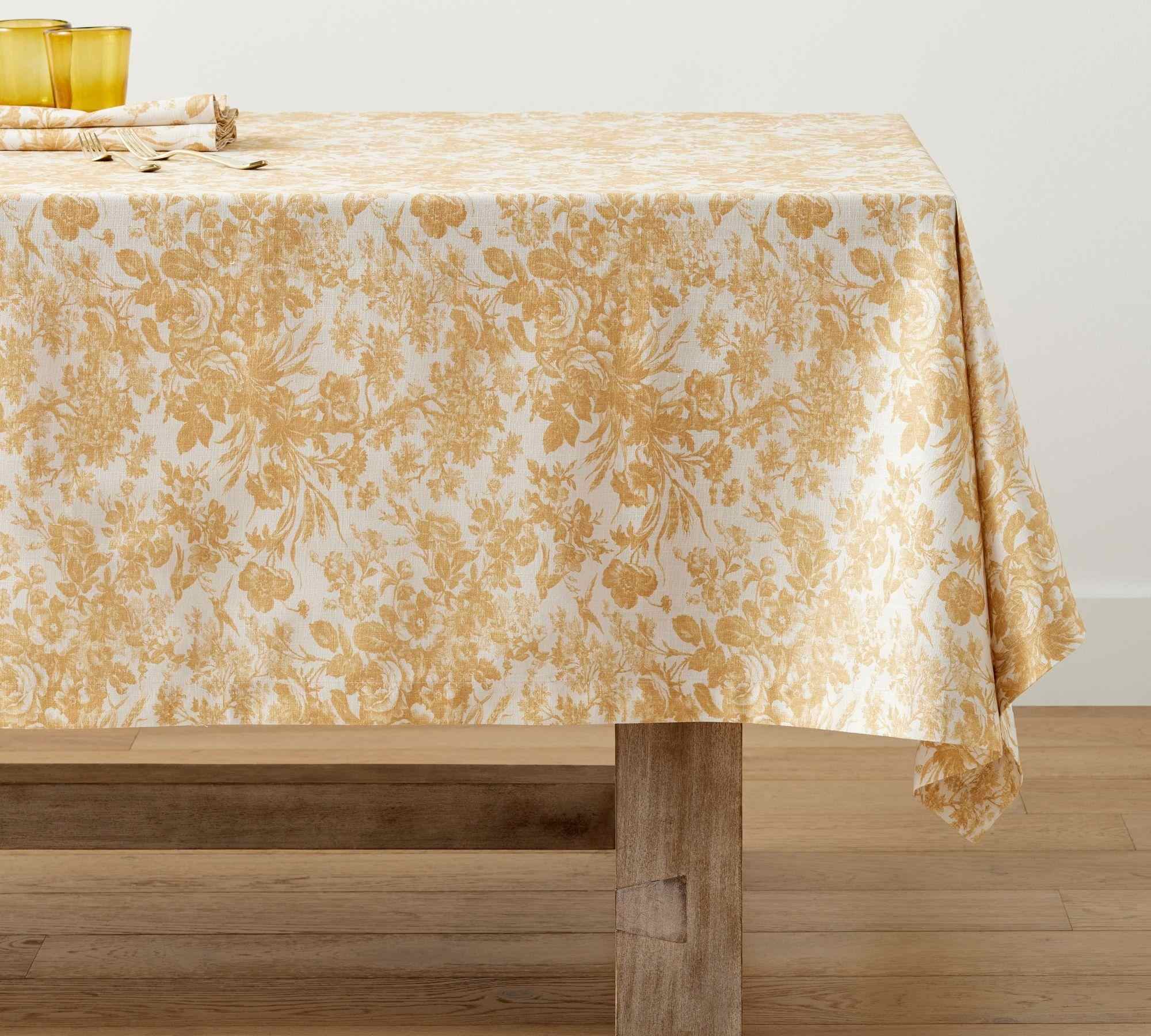 Sorrel Toile Print Organic Tablecloth