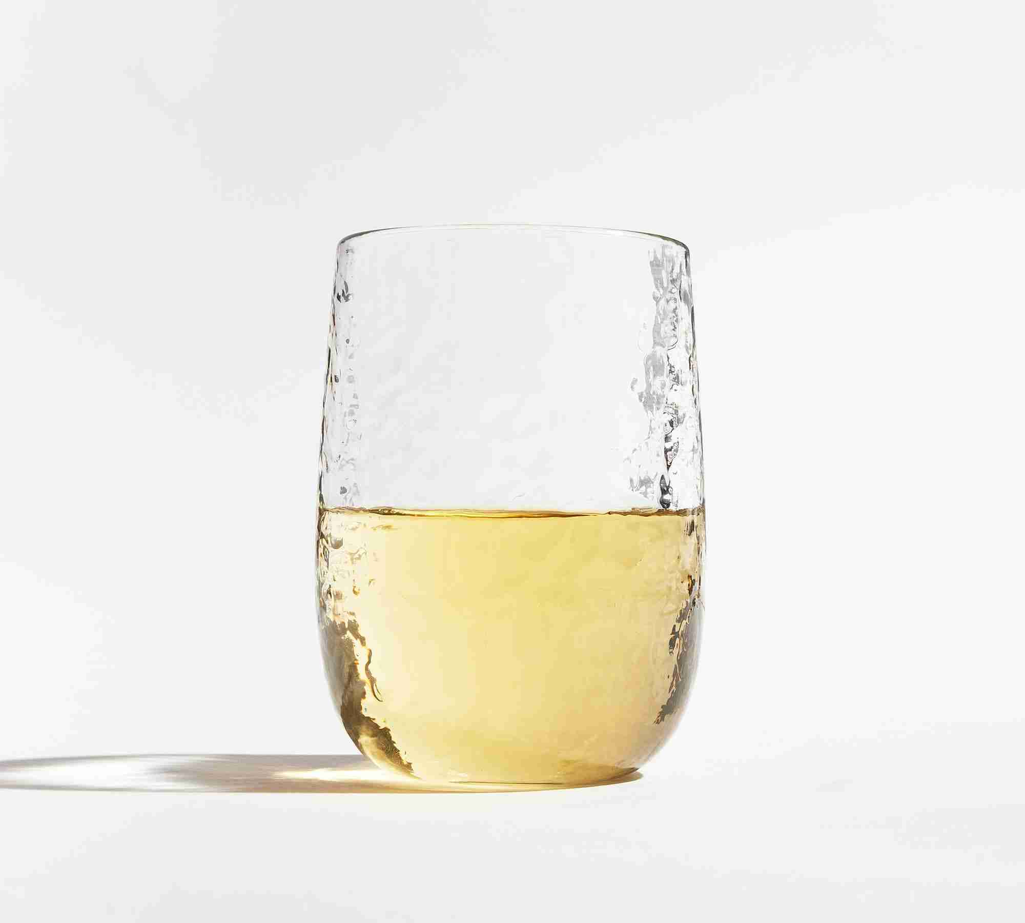 Hammered Outdoor Stemless Wine Glasses