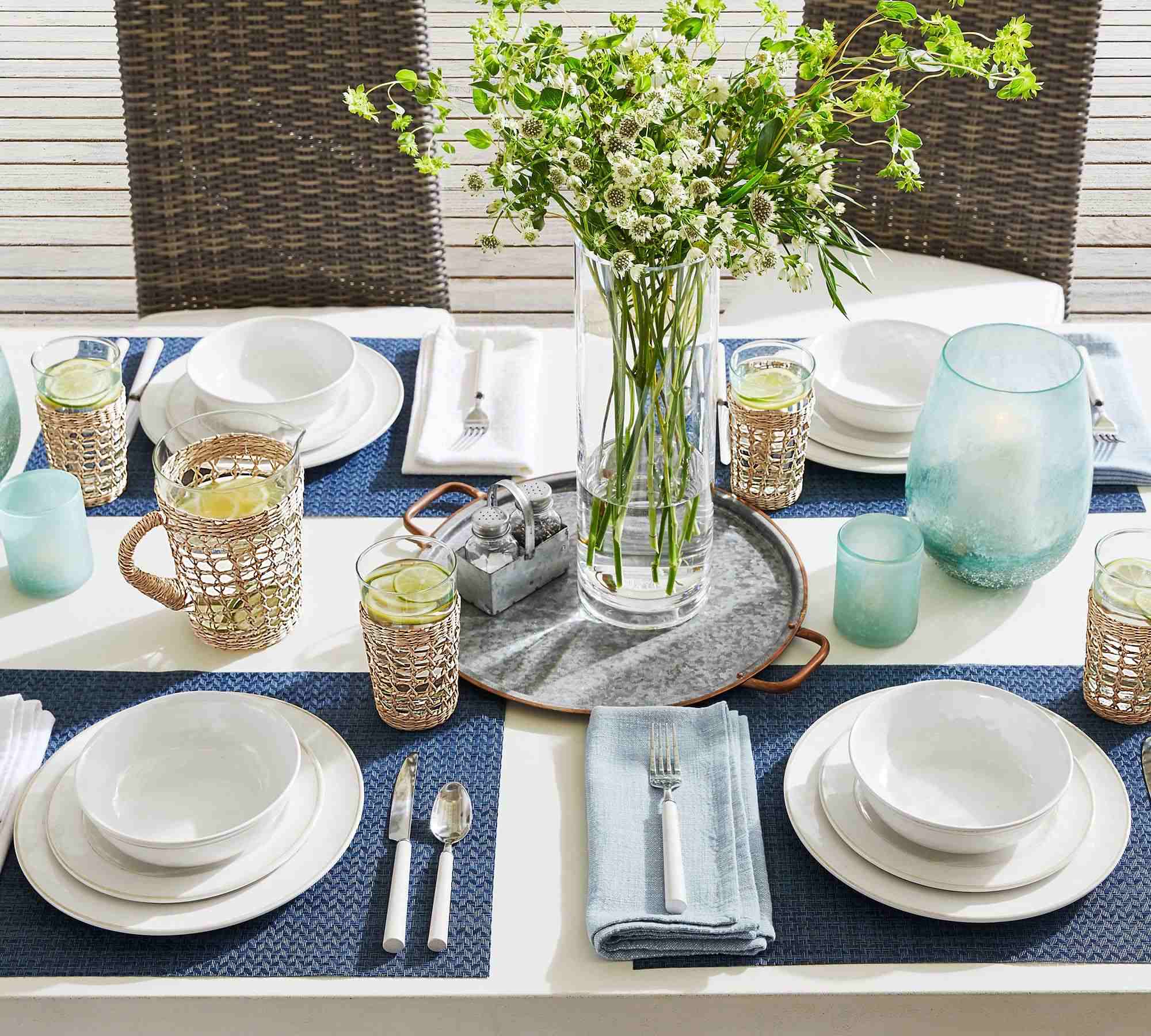 Cane Recycled Drinking Glasses- Set of 6