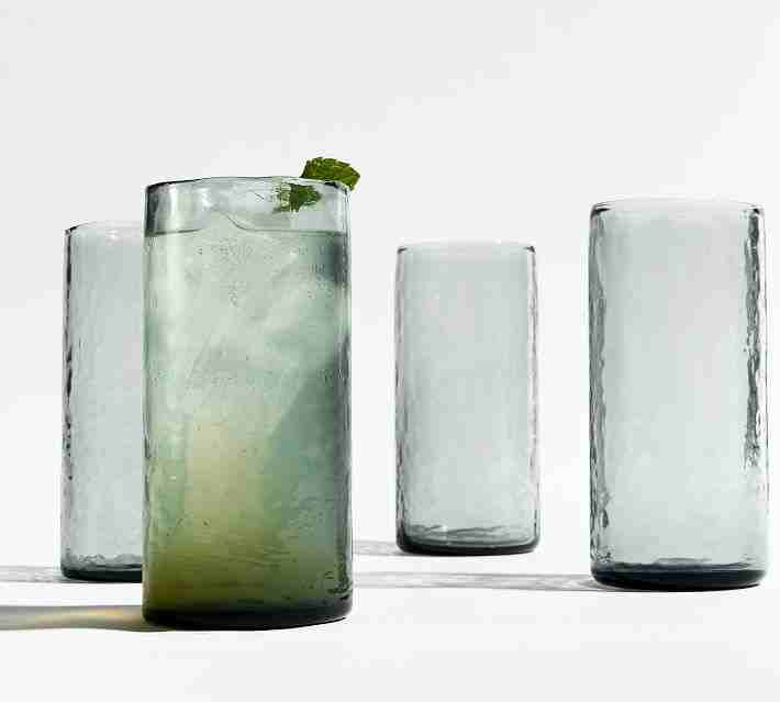 Hammered Short Drinking Glasses, Set of 4