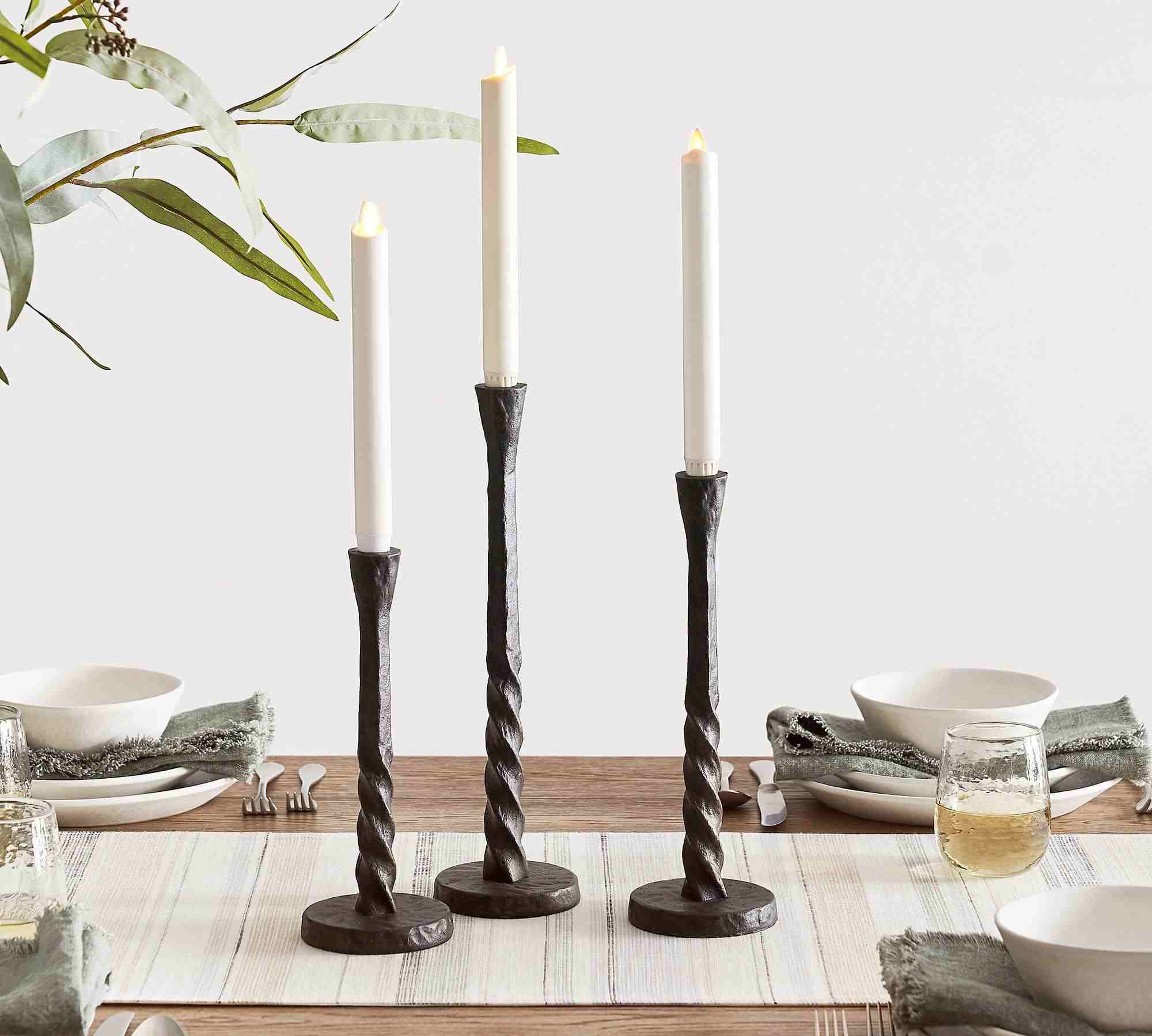 Pottery Barn | Easton Iron Taper Candlesticks