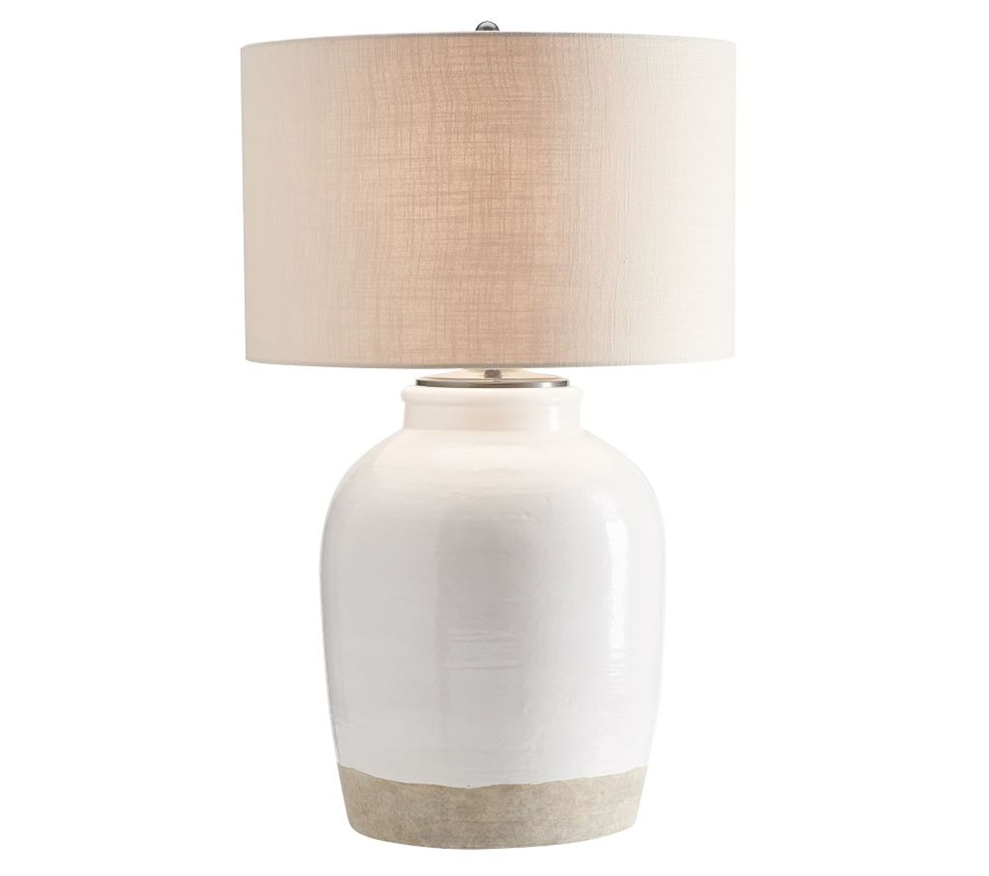 Miller Large Table Lamp, Ivory Base: Base Only