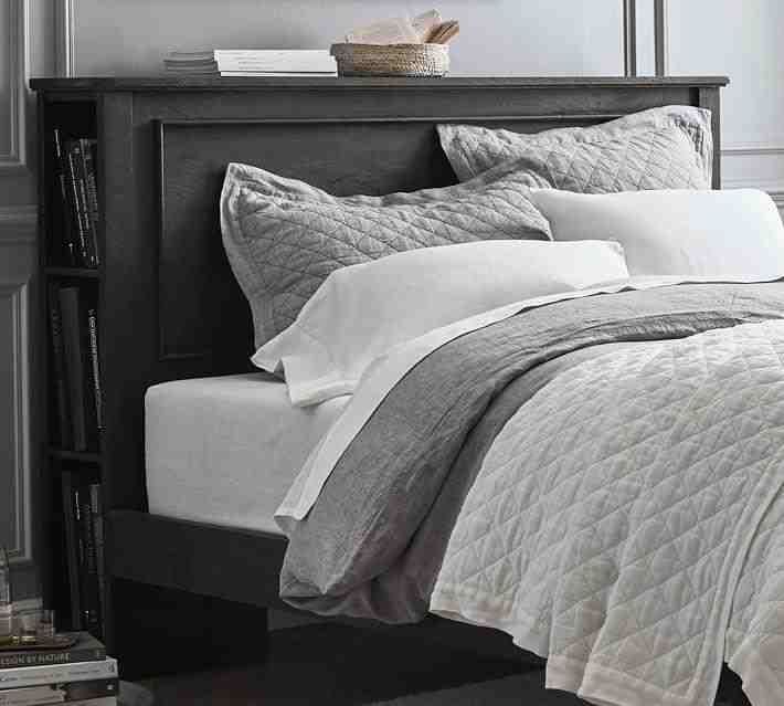 Astoria Storage Headboard & Platform Bed, Rosedale Black, King