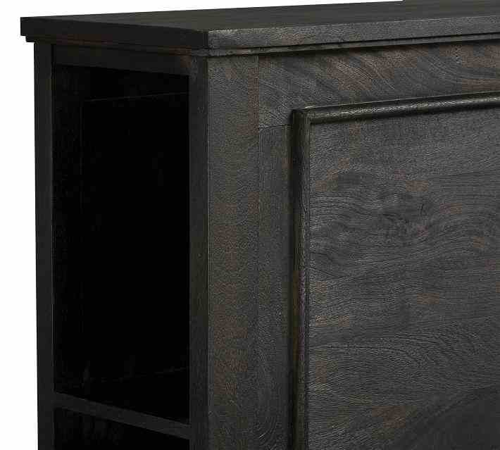 Astoria Storage Headboard & Platform Bed, Rosedale Black, King