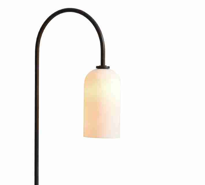 Claremont Milk Glass Cylinder Floor Lamp