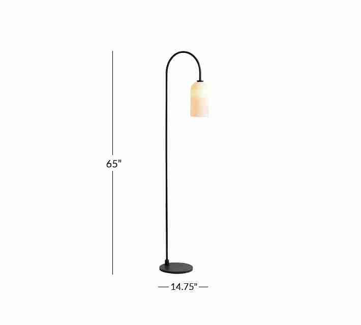 Claremont Milk Glass Cylinder Floor Lamp