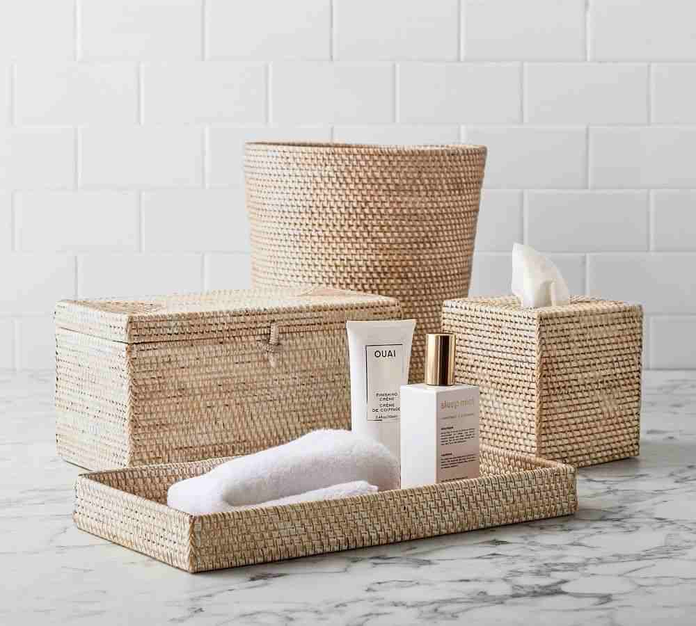 Tava Handcrafted Rattan Bathroom Accessories