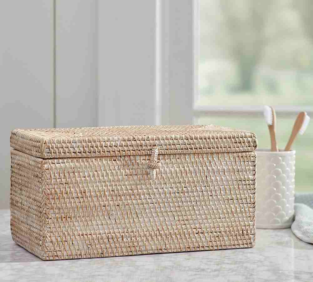 Tava Handwoven Rattan Bathroom Accessories