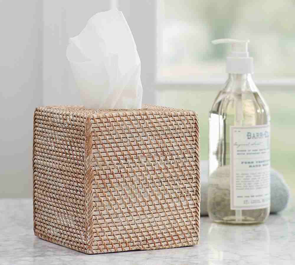 Tava Handwoven Rattan Bathroom Accessories
