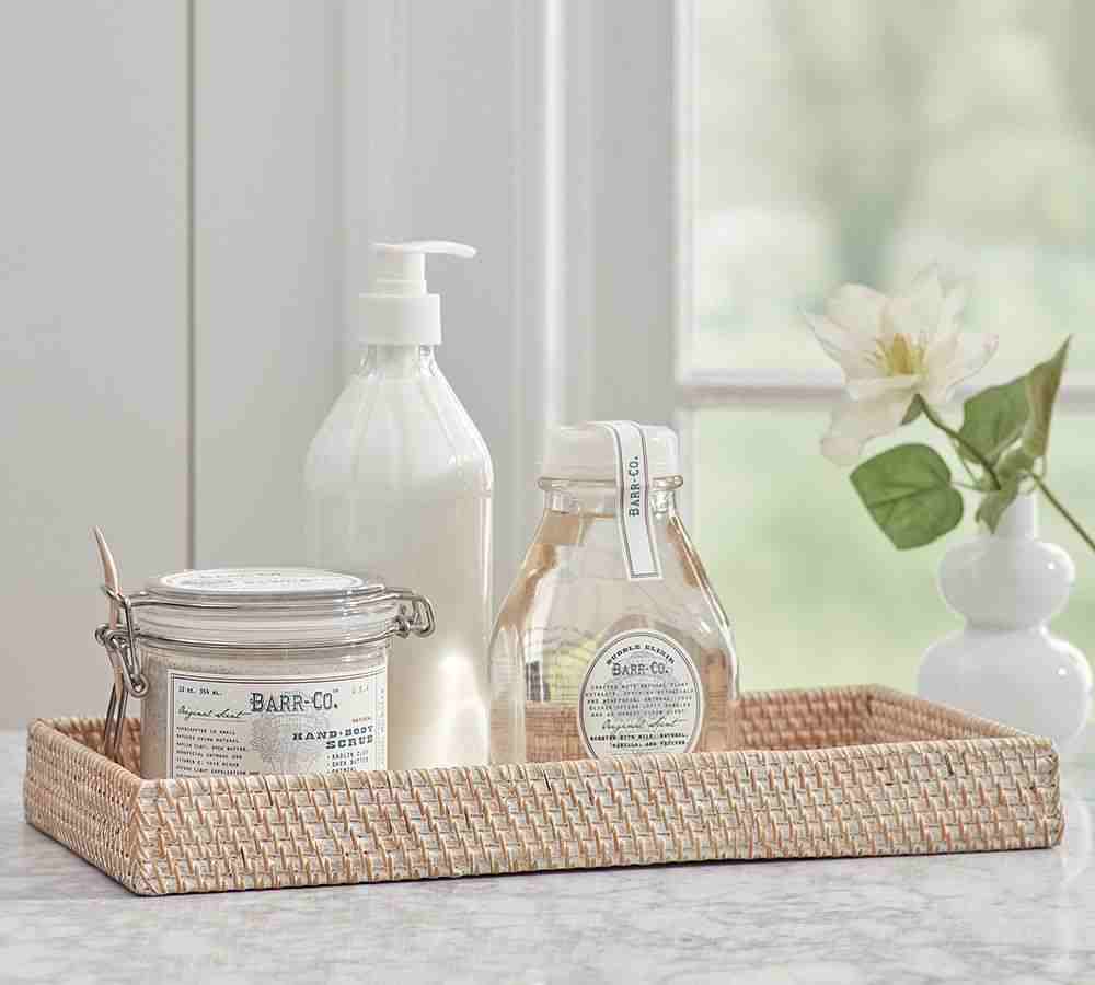 Tava Handwoven Rattan Bathroom Accessories