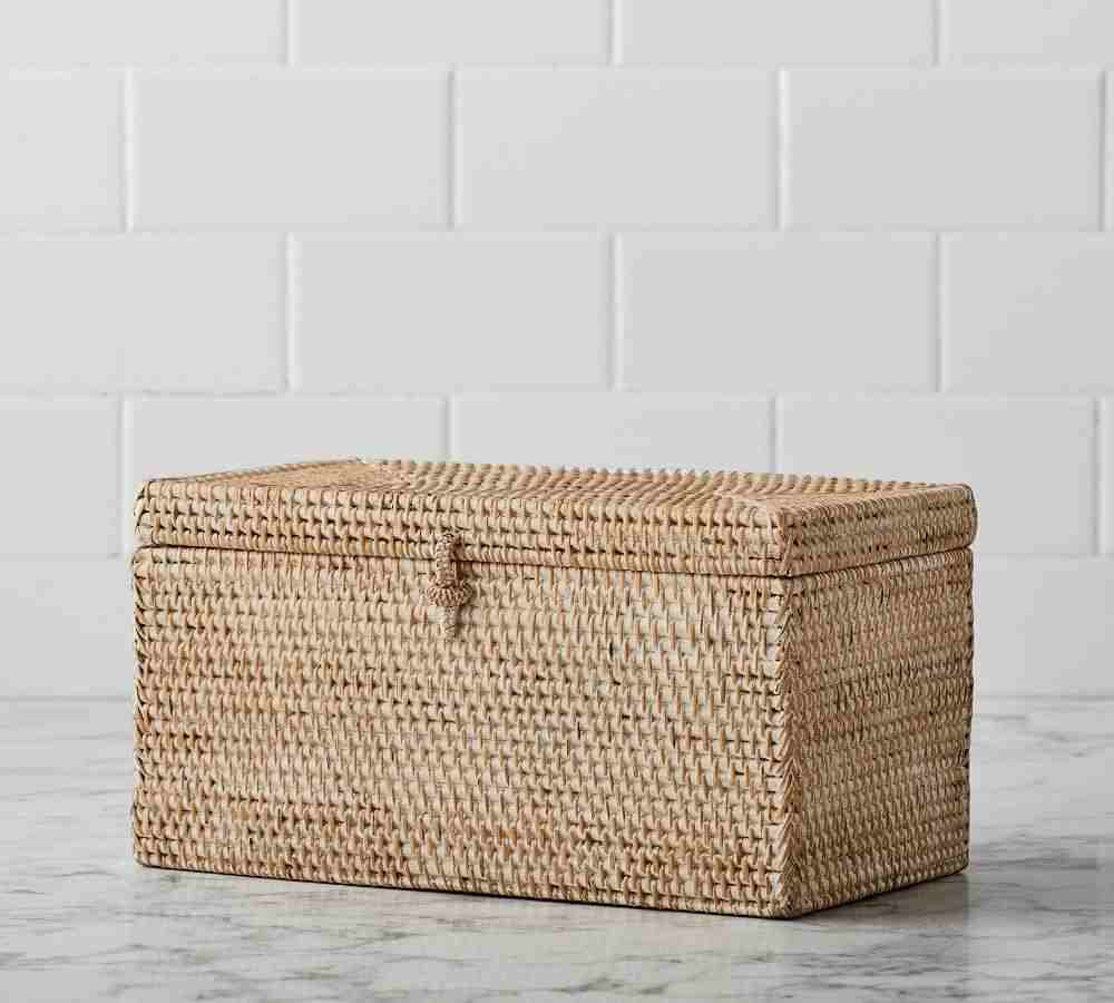 Tava Handwoven Rattan Bathroom Accessories