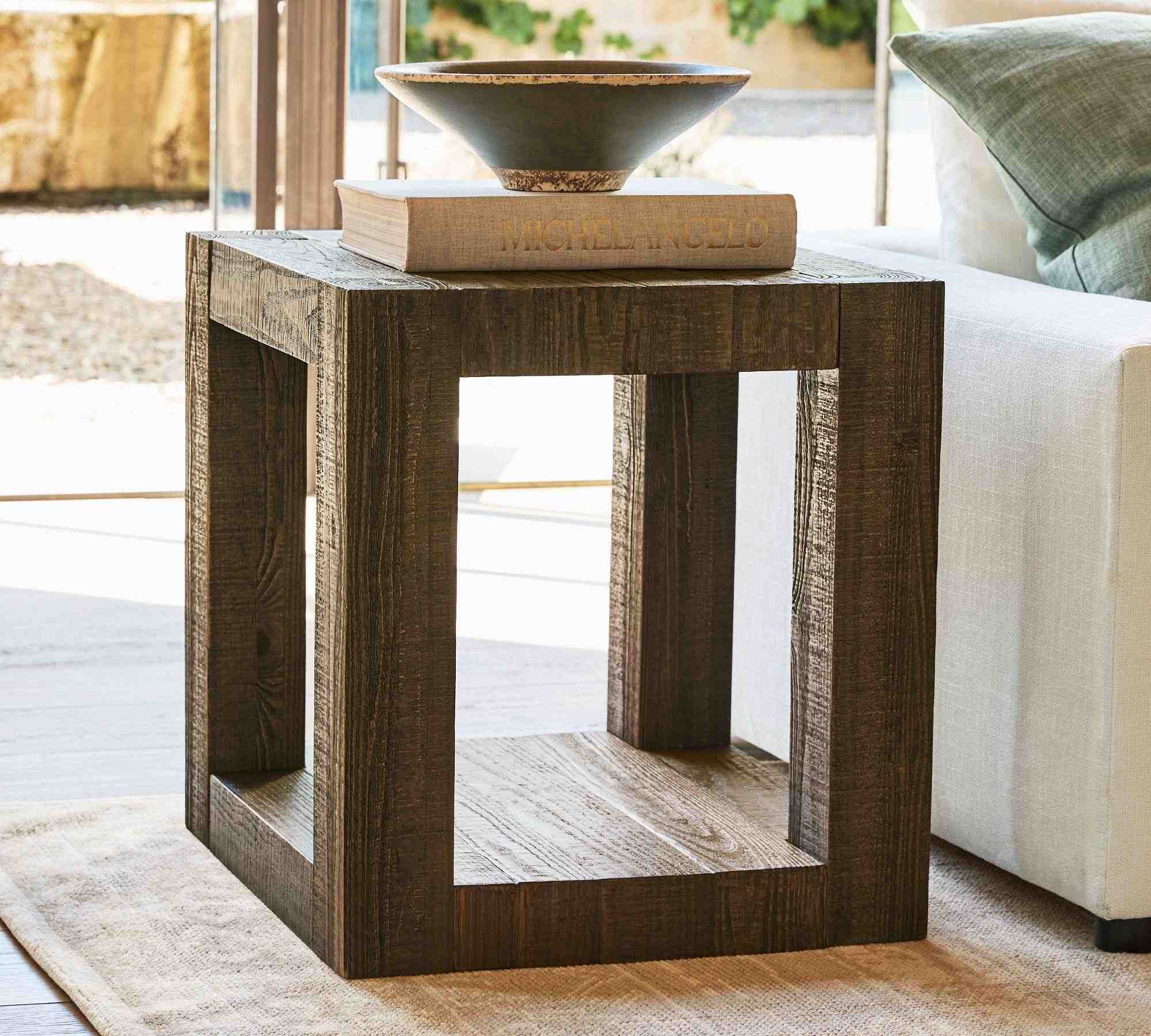 Palisades Rectangular Reclaimed Wood Side Table