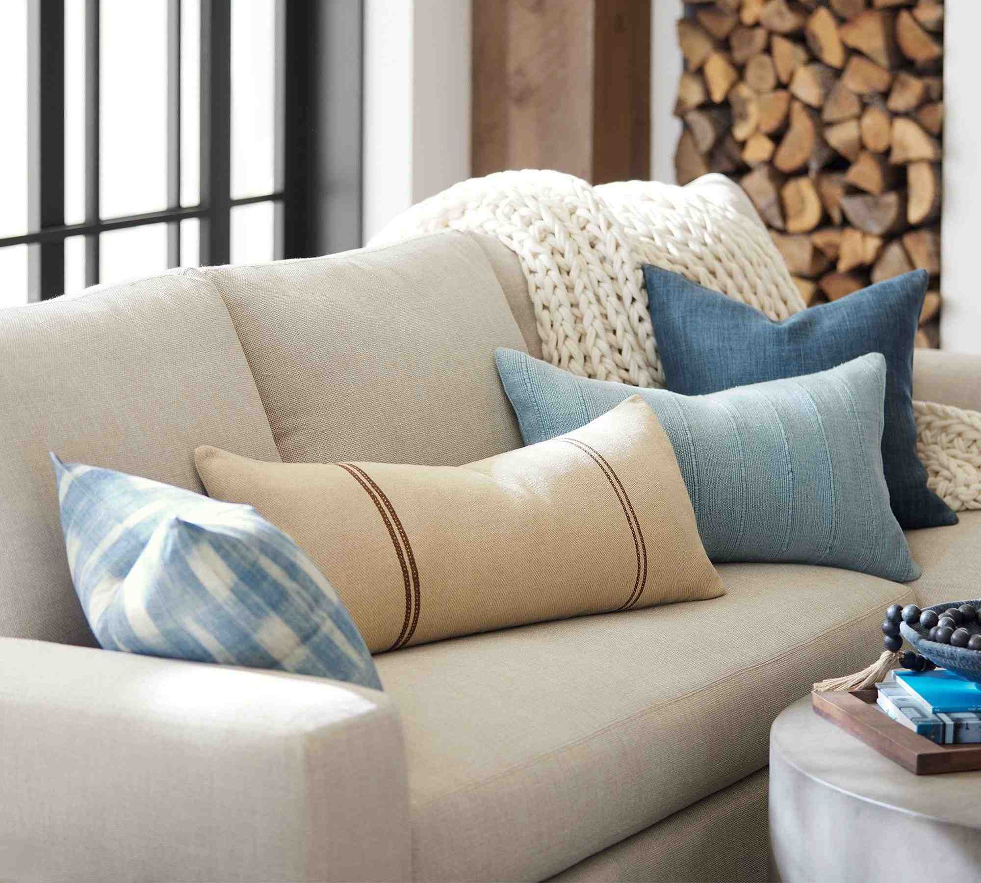 Relaxed Striped Lumbar Pillow Cover