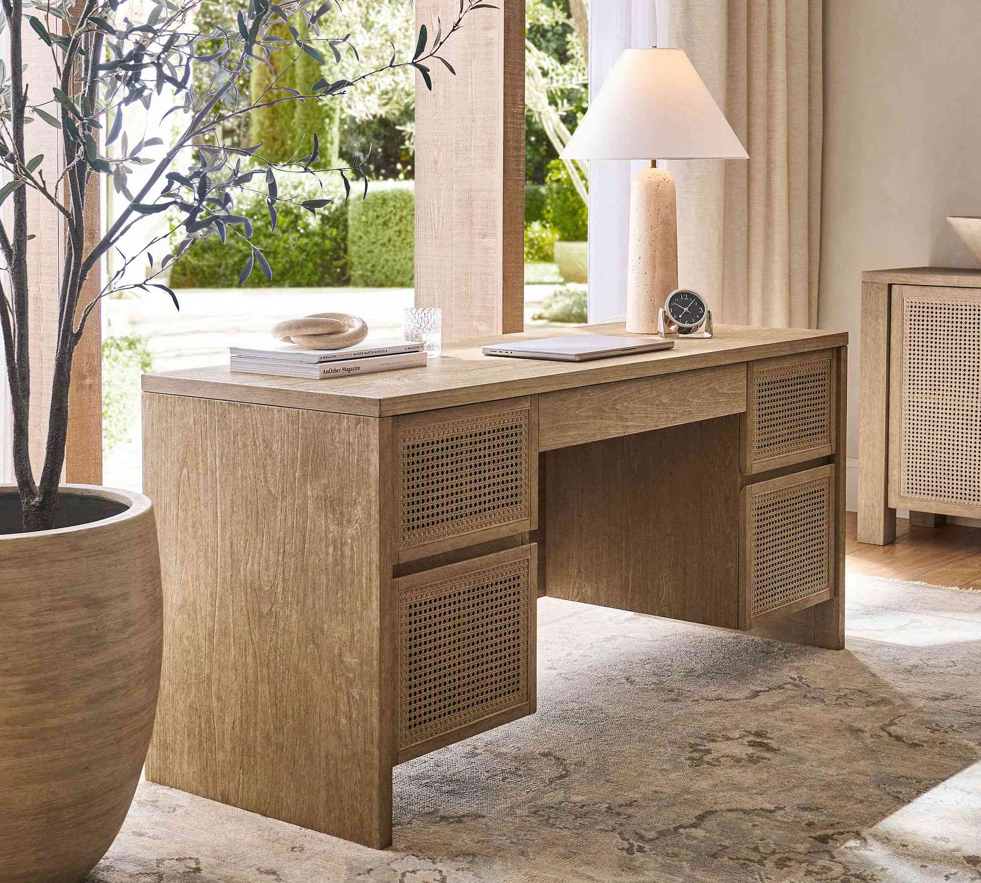 Marina Cane Executive Desk (64")