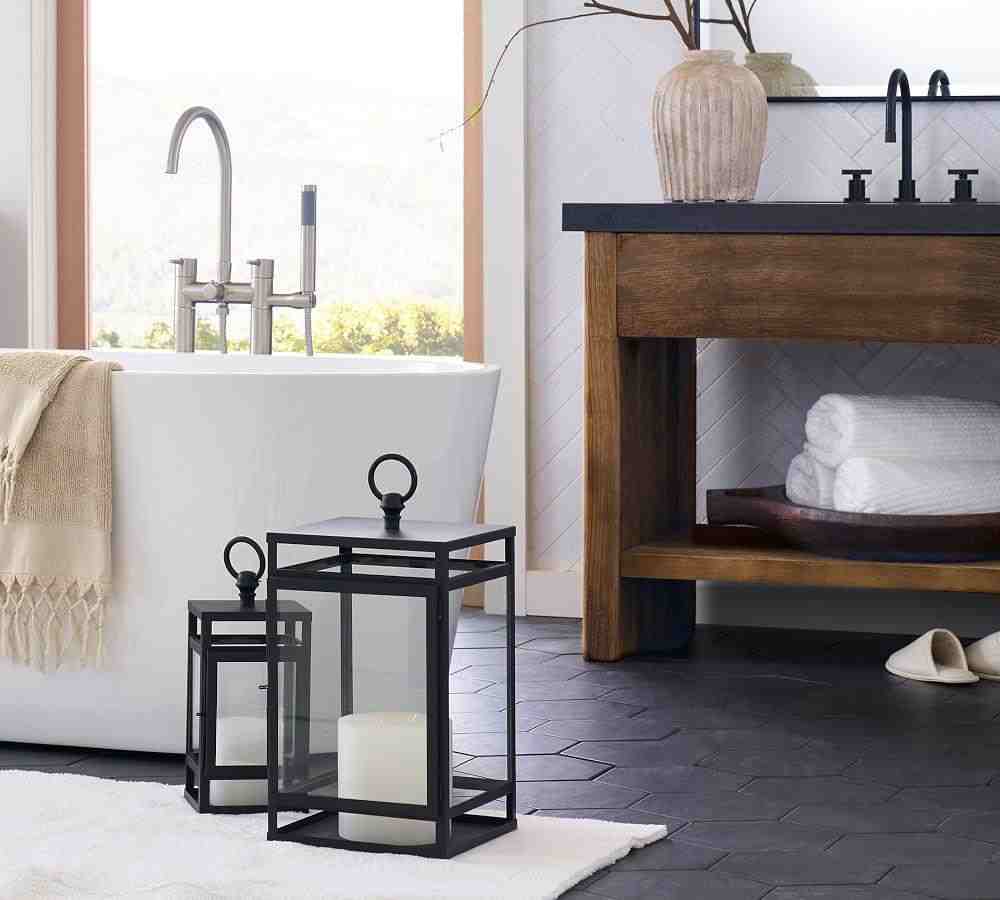 Maxwell Handcrafted Lantern - Black