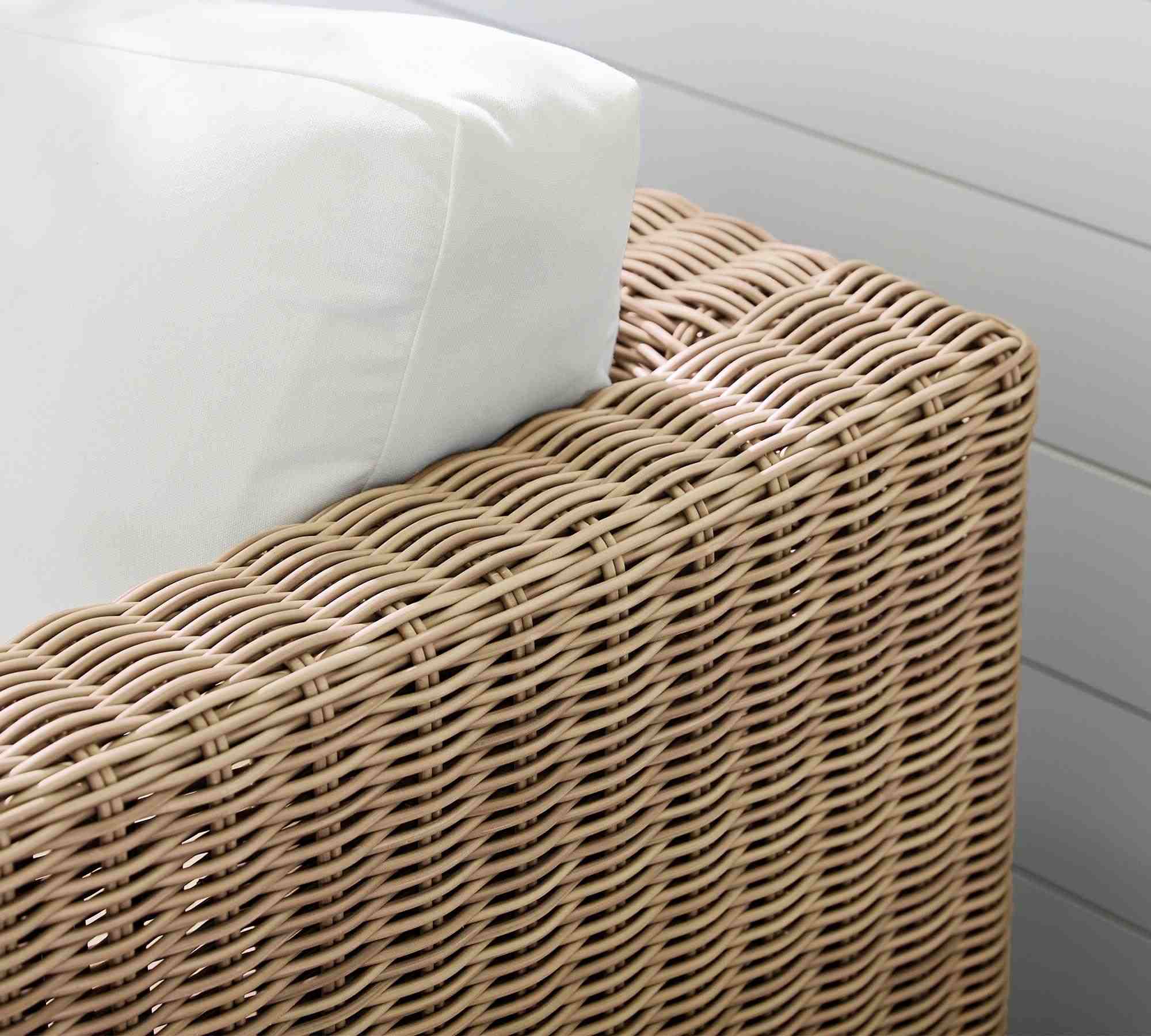 Huntington Wicker Square Arm Outdoor Lounge Chair