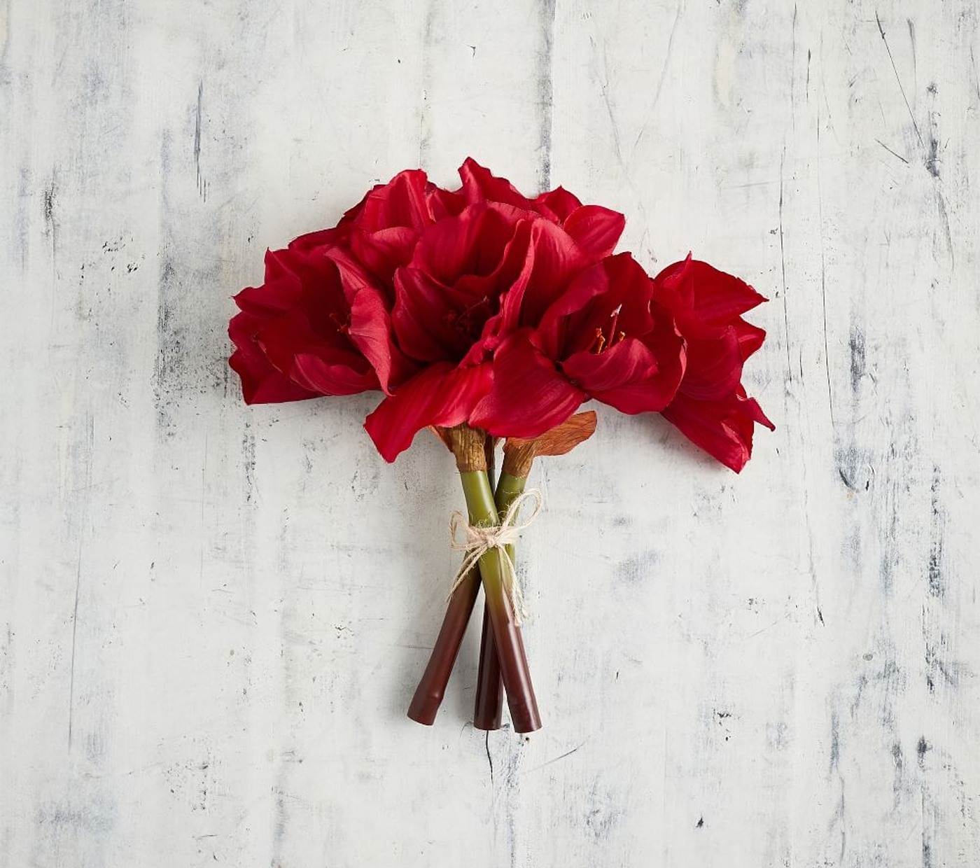 Pottery Barn | Faux Amaryllis Bouquets - Red