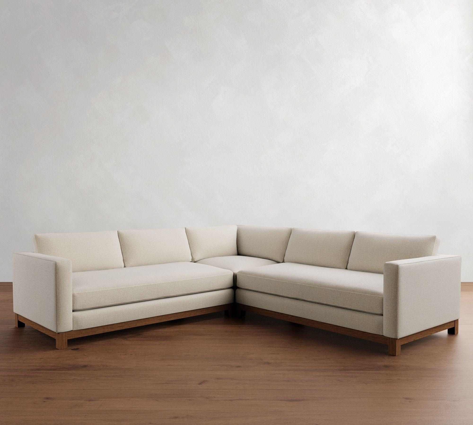 Pottery Barn | Jake Brindle Wood Base 3-Piece L-Shaped Sectional