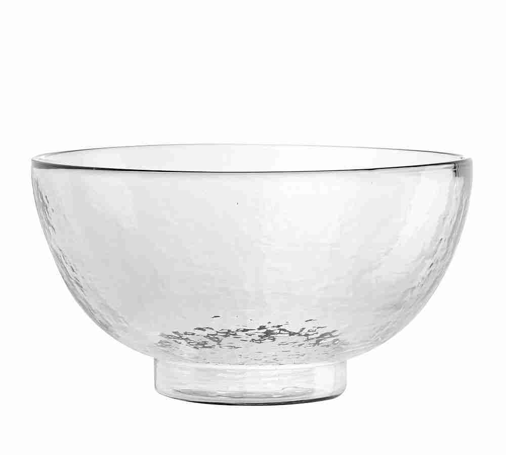 Handmade Hammered Glass Serving Bowl