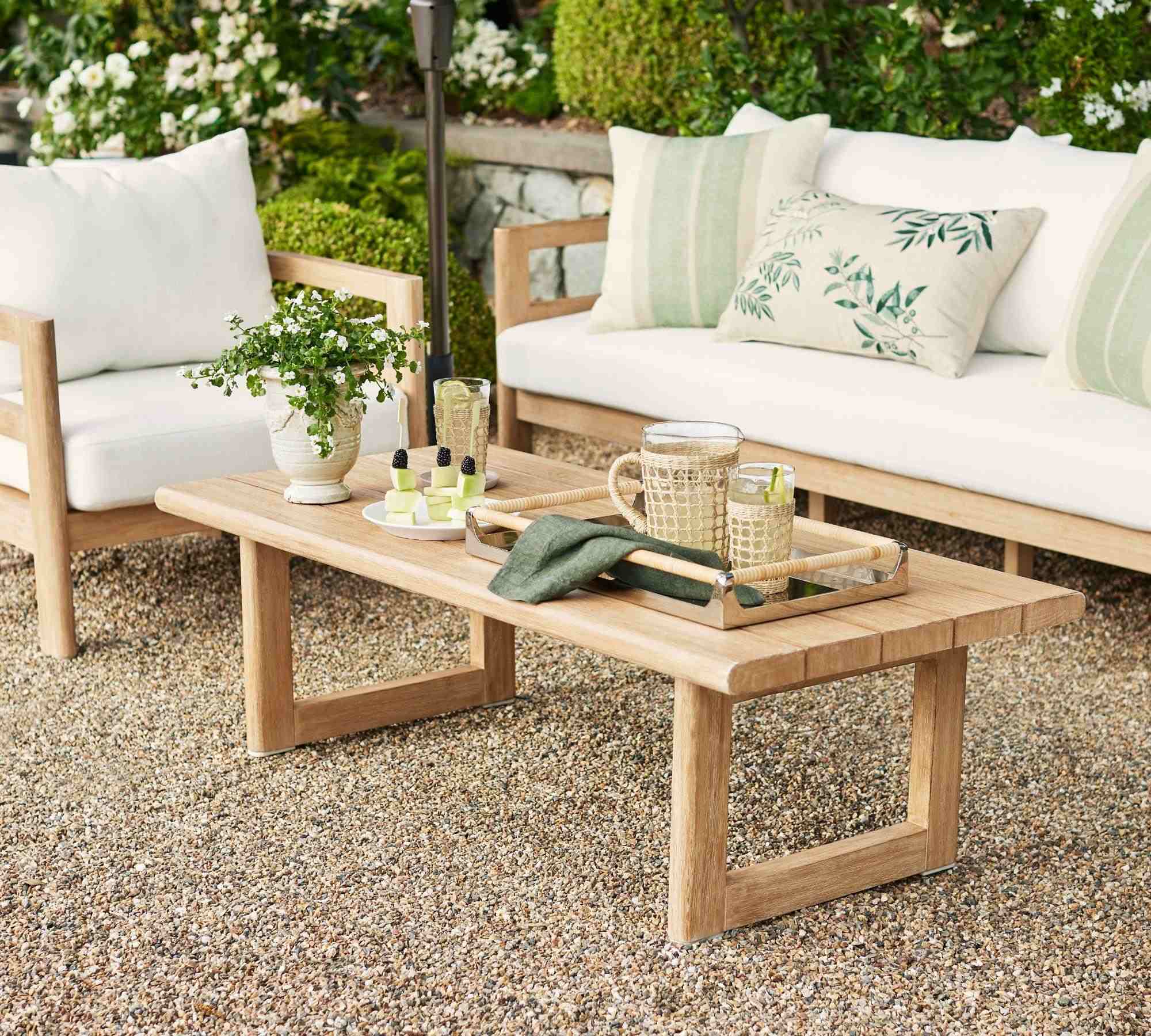 Woodside Eucalyptus Rectangular Outdoor Coffee Table