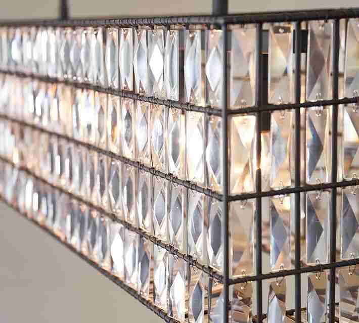 Adeline Crystal Rectangular Chandelier