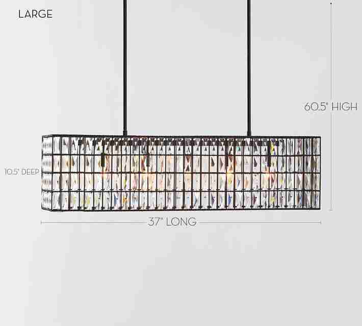 Adeline Crystal Rectangular Chandelier