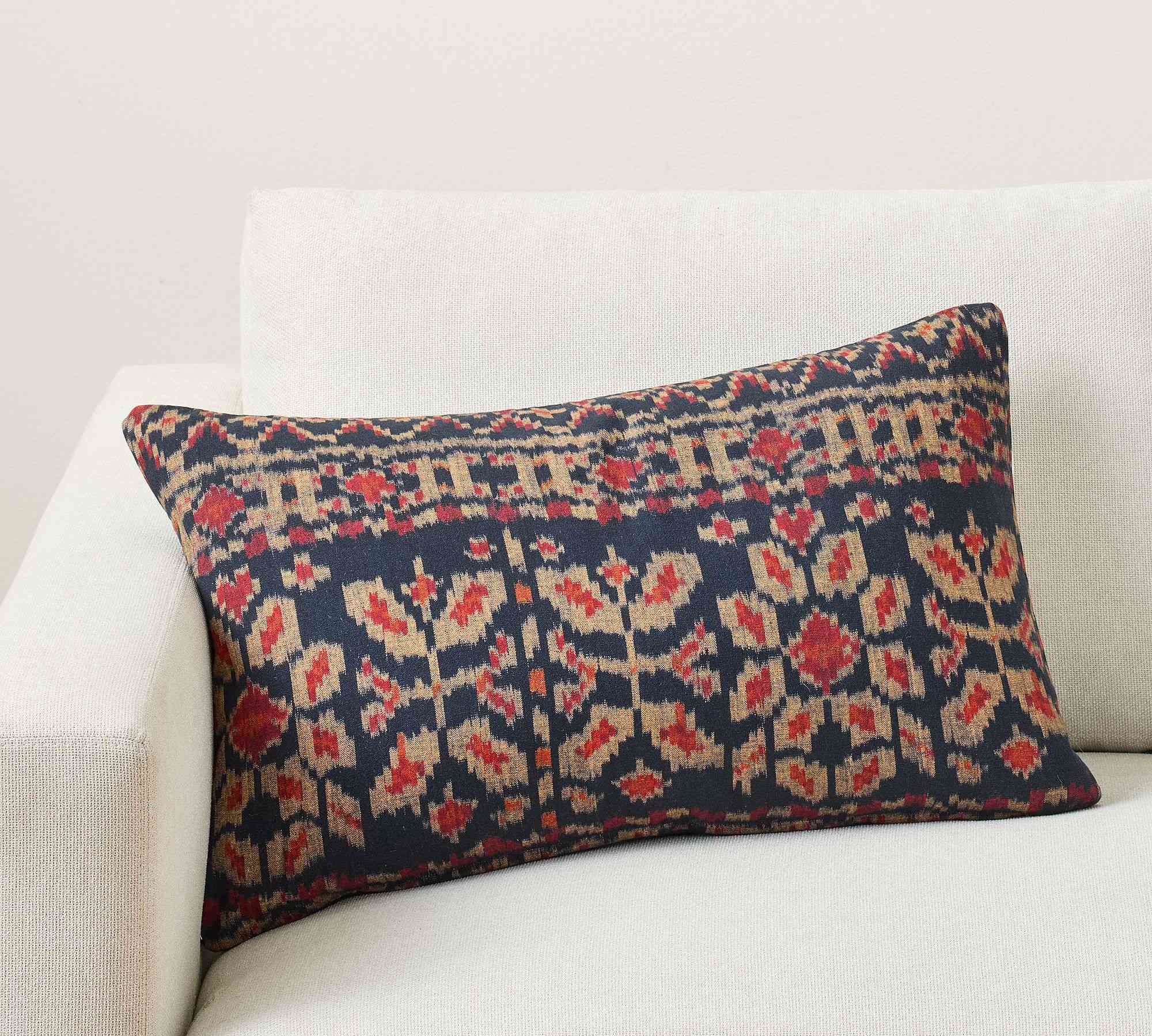 Burton Ikat Printed Lumbar Pillow