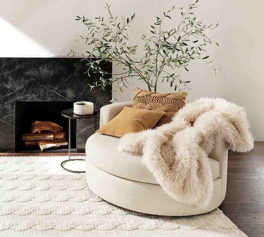 Faux Real Fur Throw