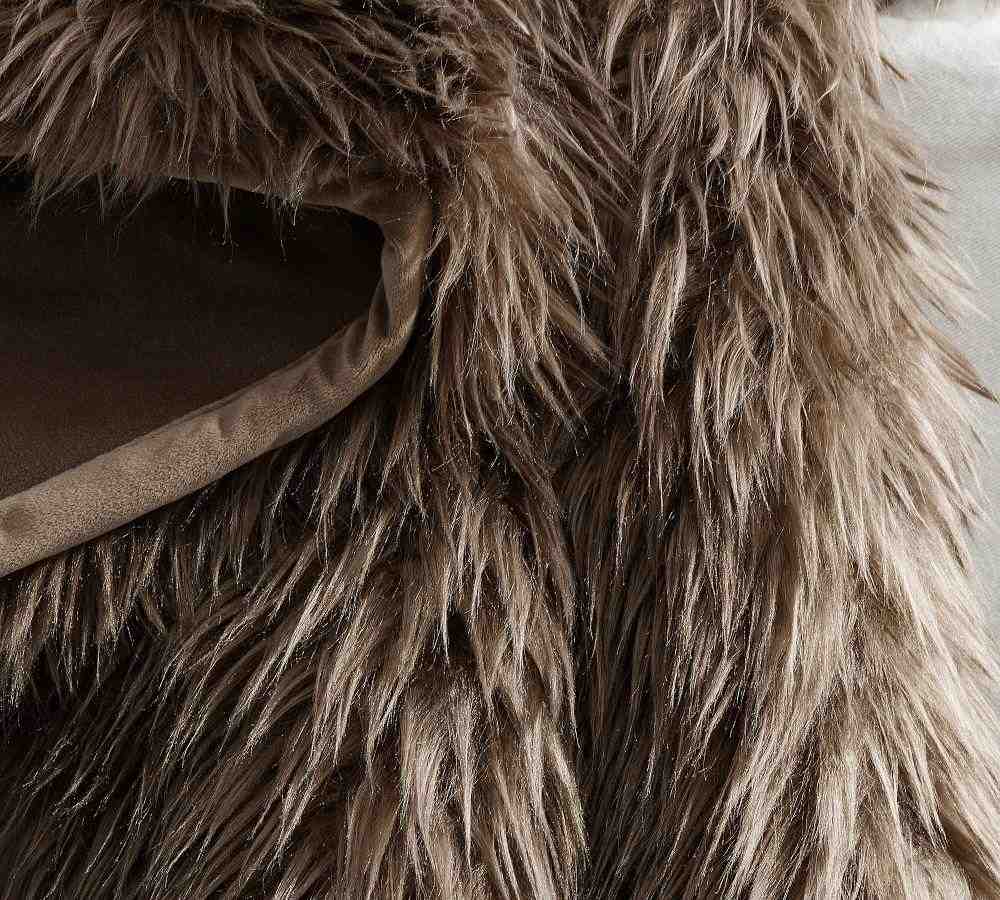 Faux Real Fur Throw