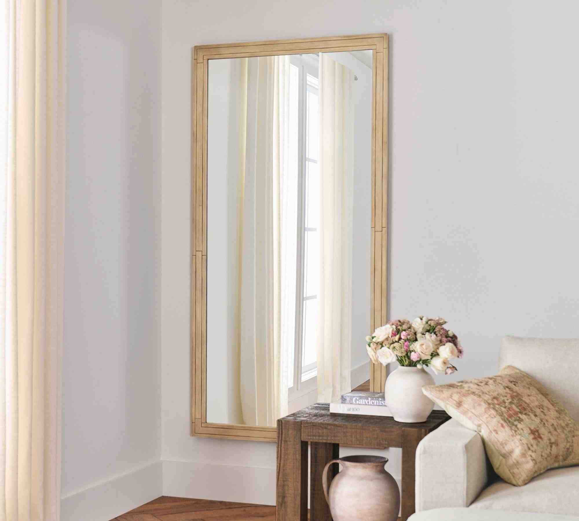 Field Wooden Floor Mirror