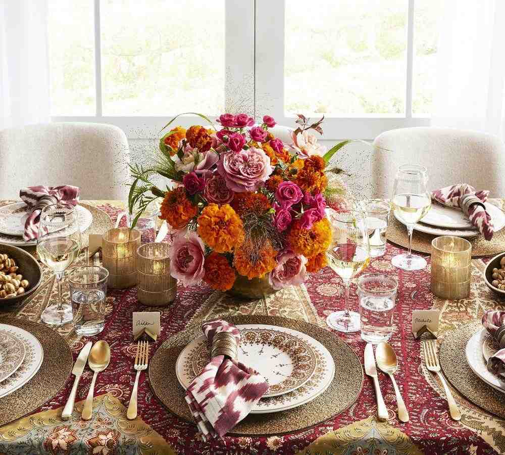 Block Print Cotton Tablecloth Zarina