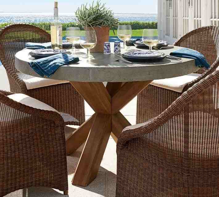 Abbott Round 48 Inches  Dining Table, Brown