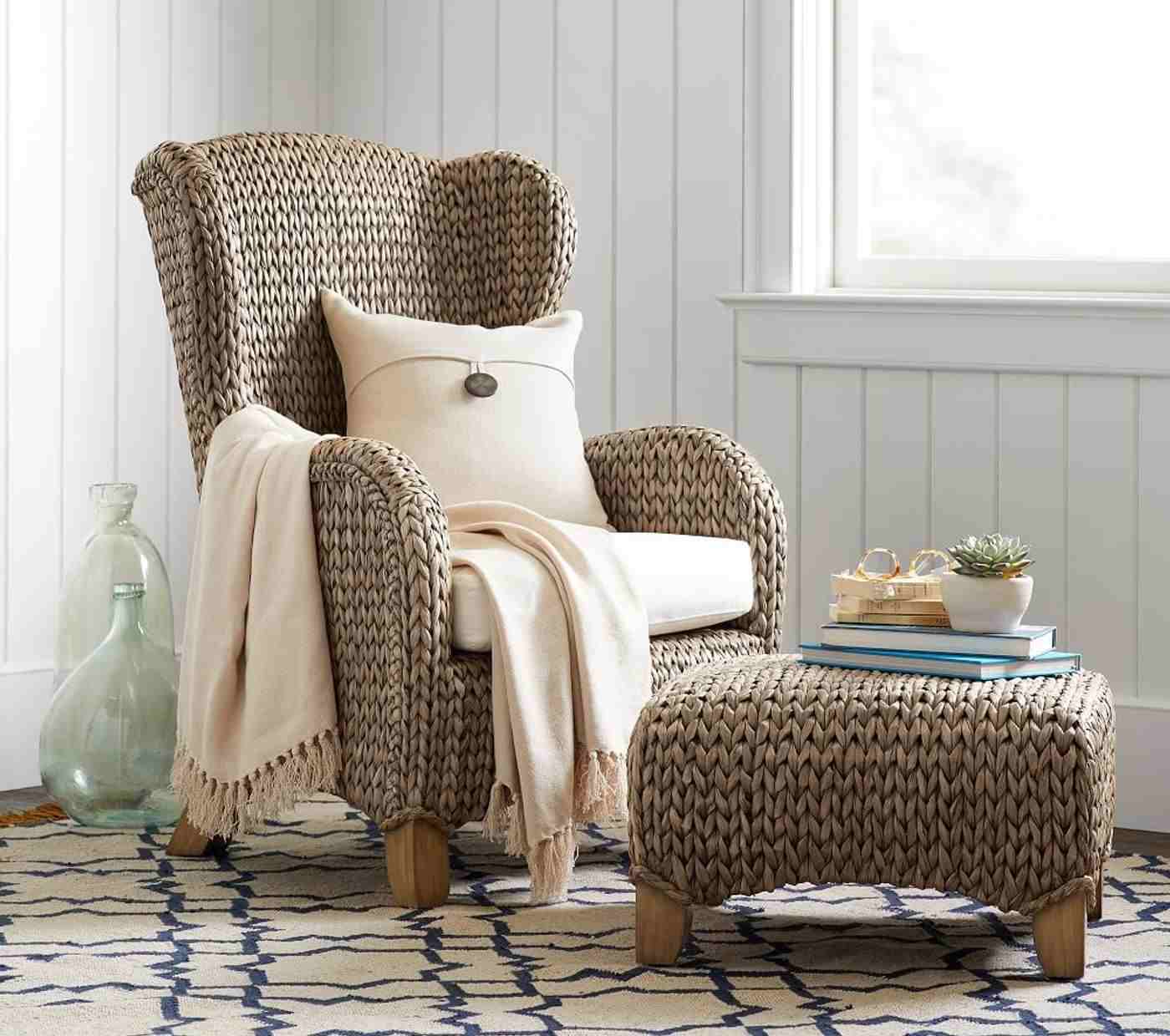 Seagrass Wingback Chair