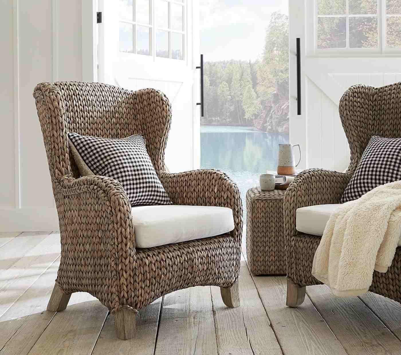 Seagrass Wingback Chair