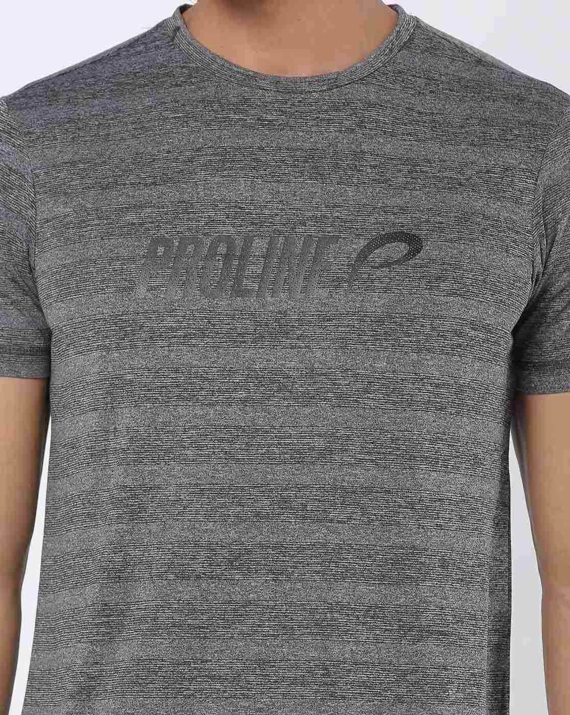 PROLINE | Striped Crew-Neck T-shirt with Branding|2