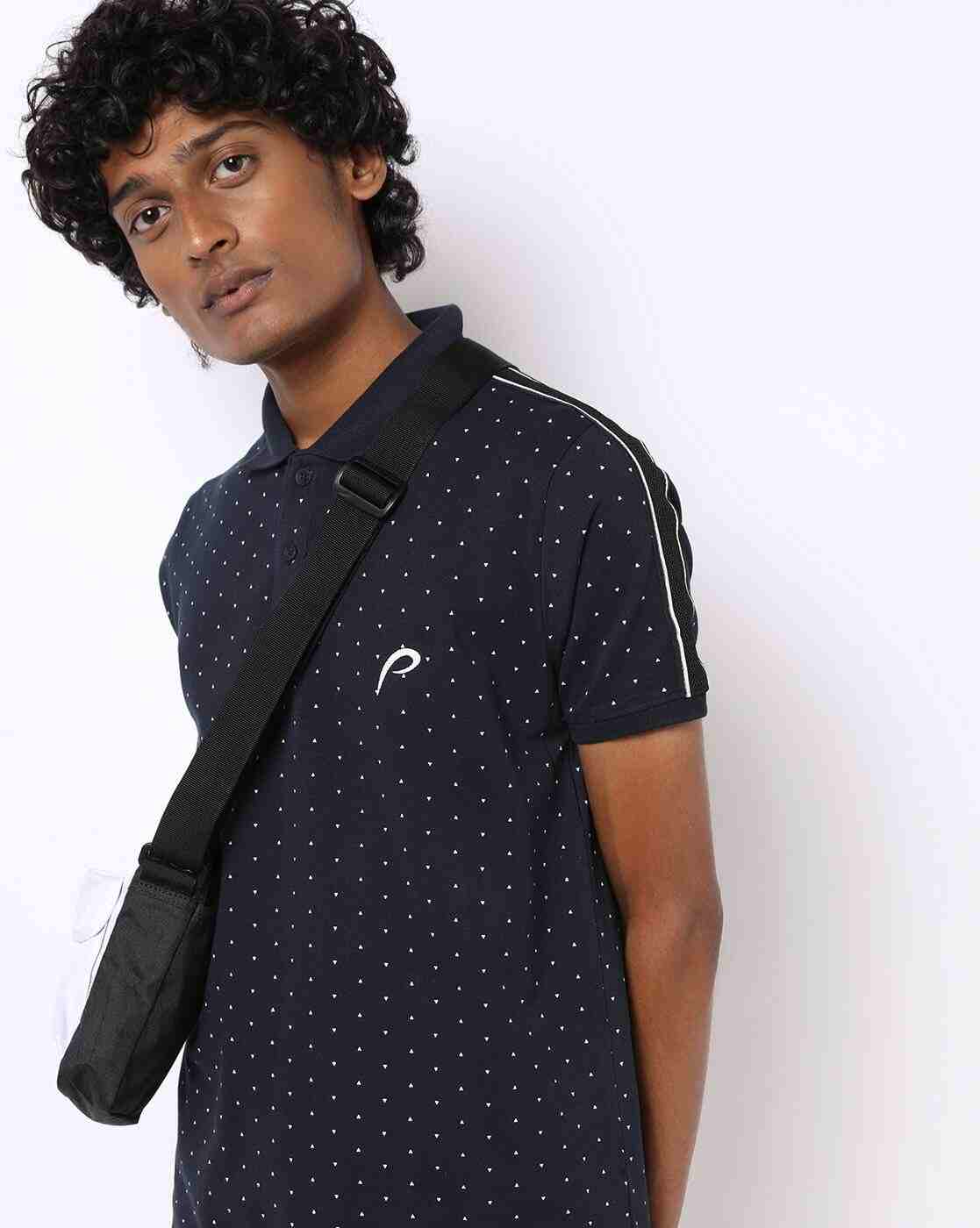 Regular Fit Micro Print Polo Shirt