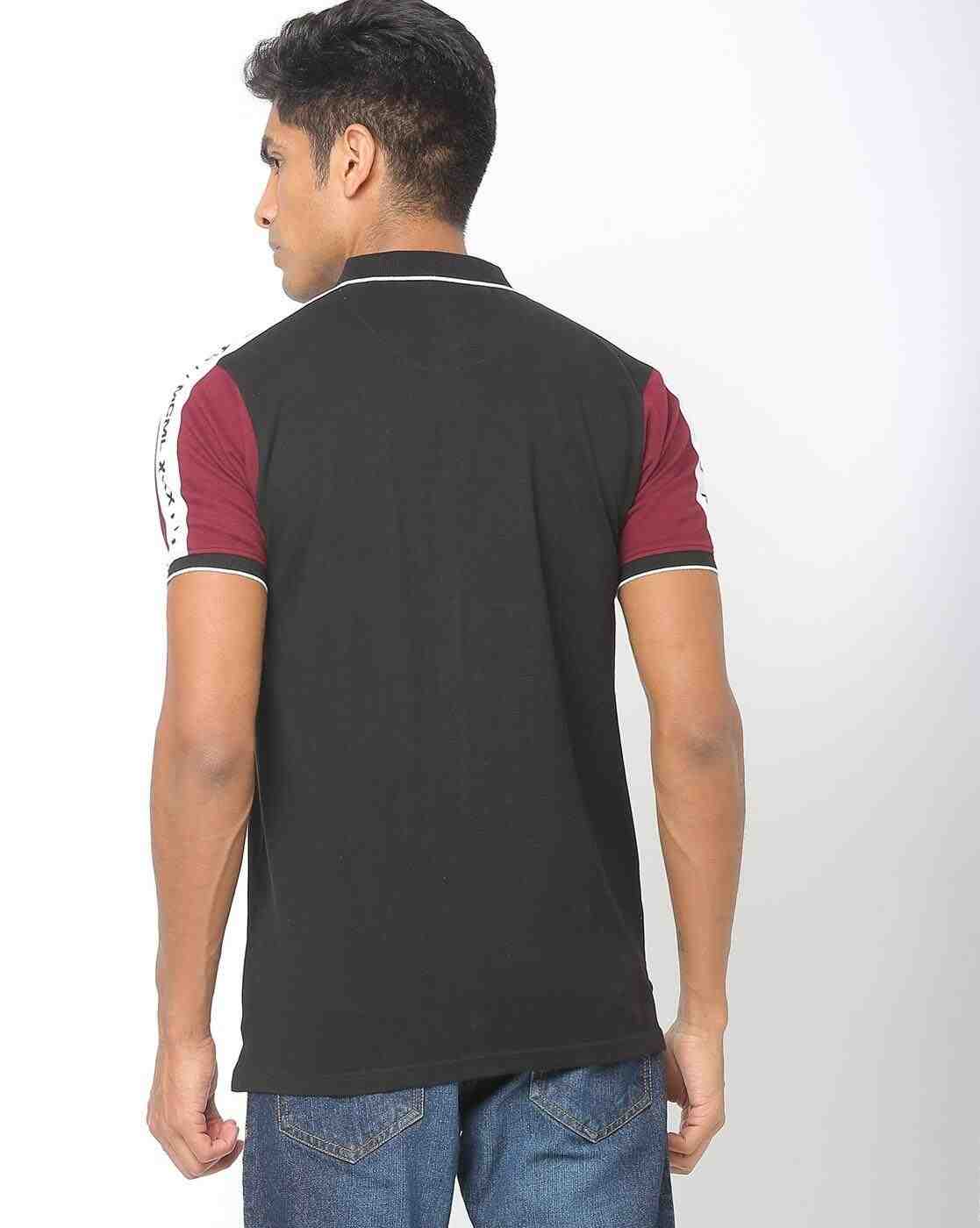 PROLINE | Colourblock Polo T-shirt with Typographic Panel