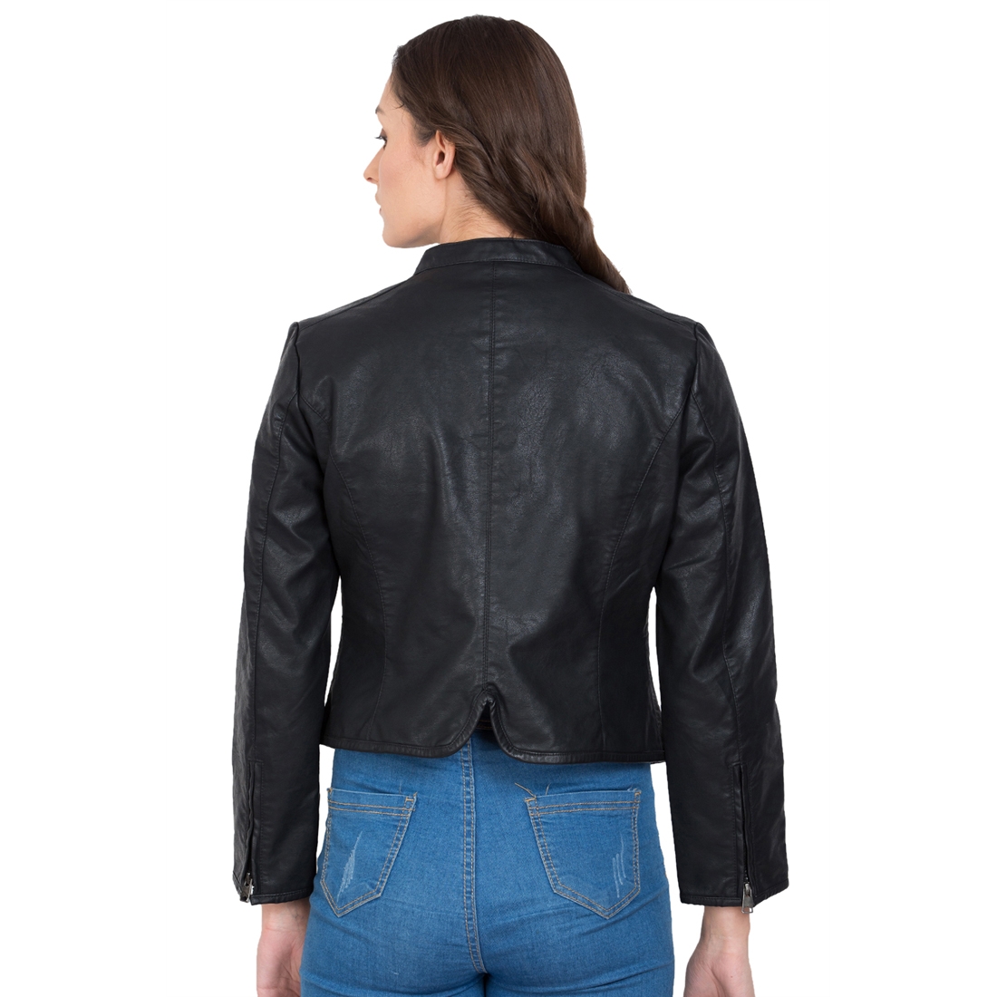 Justanned | JUSTANNED CHARCOAL WOMEN LEATHER JACKET 4